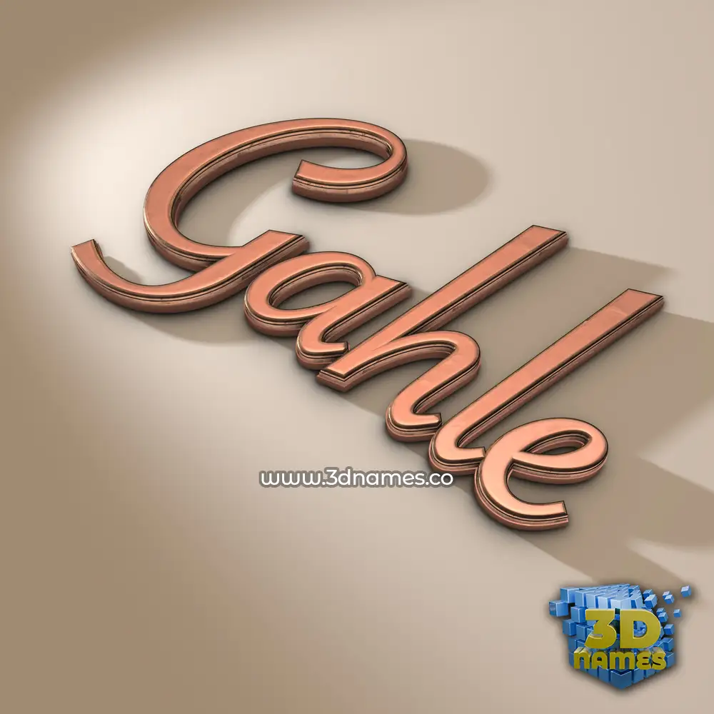 gahle in Rose Gold style - 3D name wallpaper