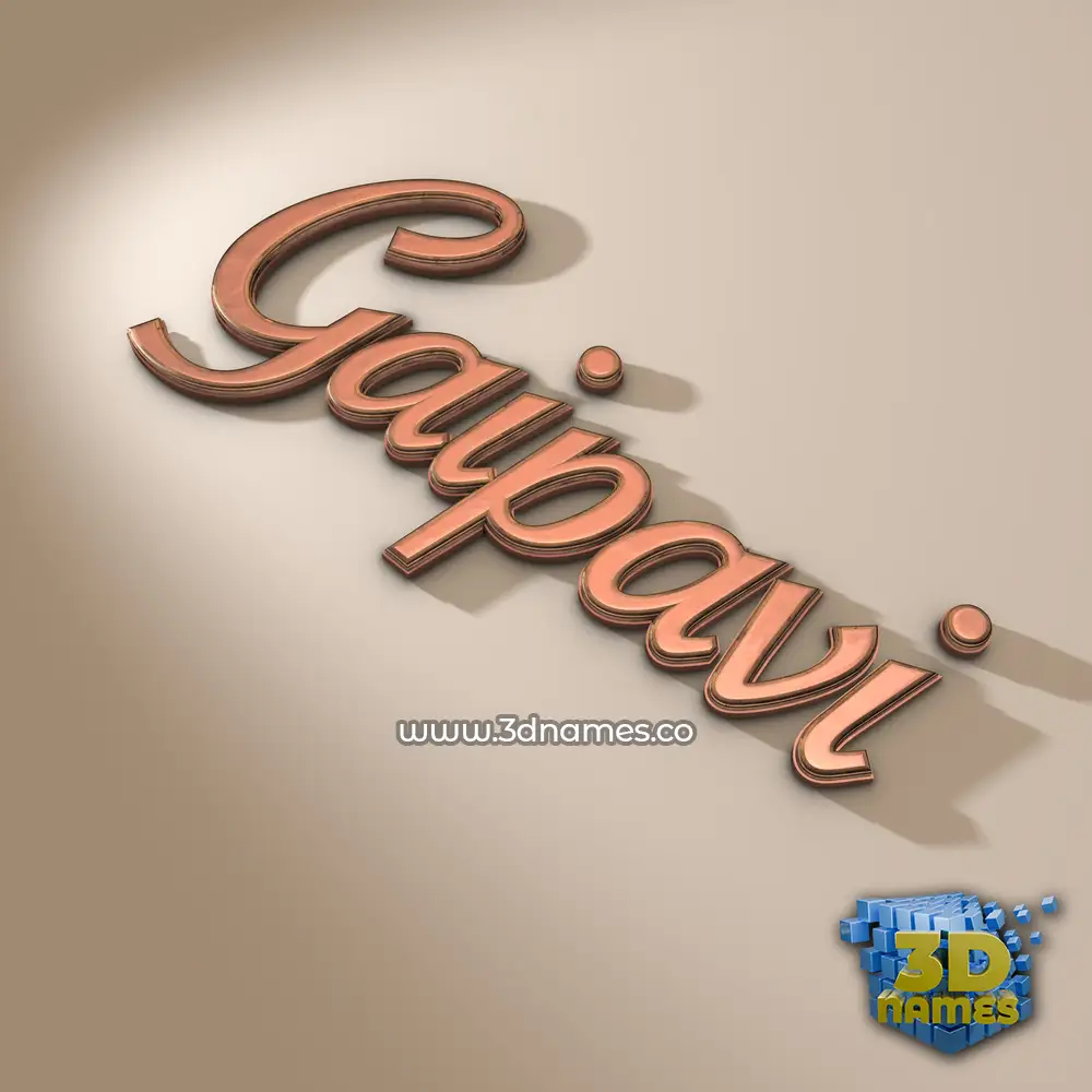 gaipavi in Rose Gold style - 3D name wallpaper