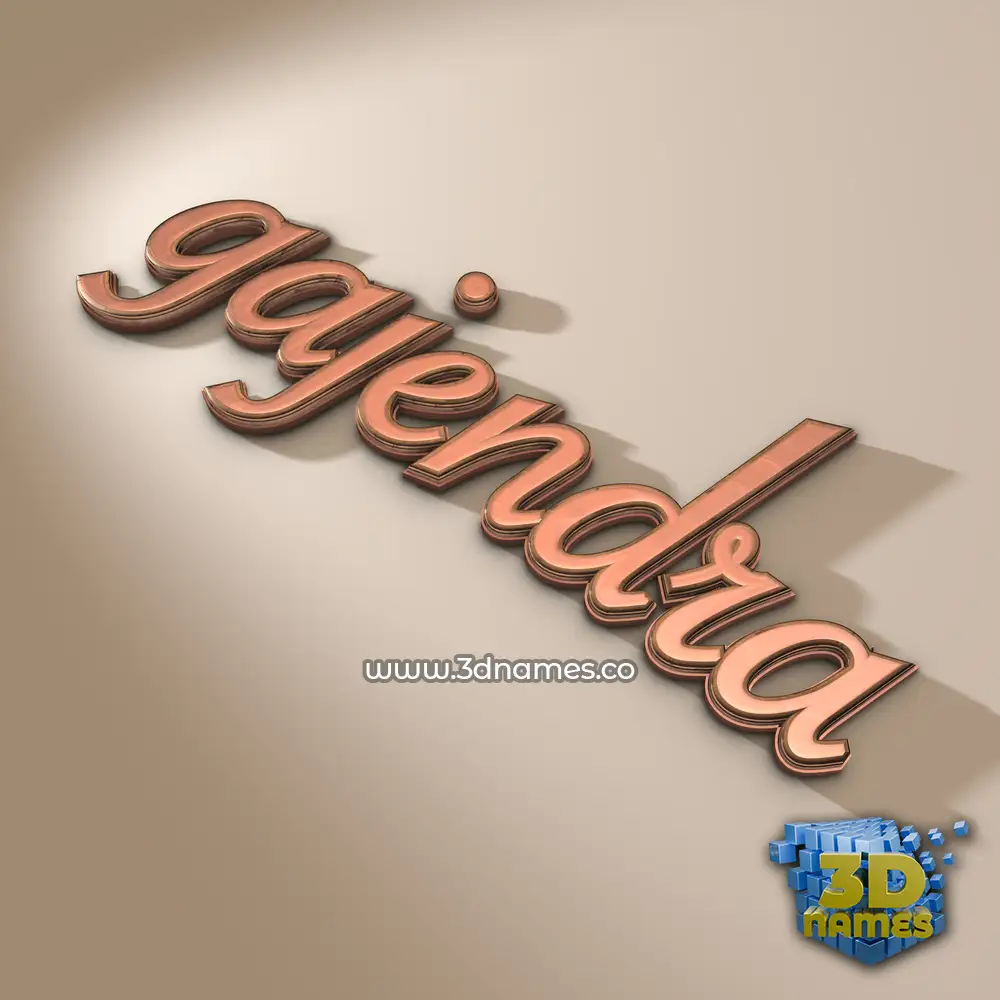 gajendra in Rose Gold style - 3D name wallpaper