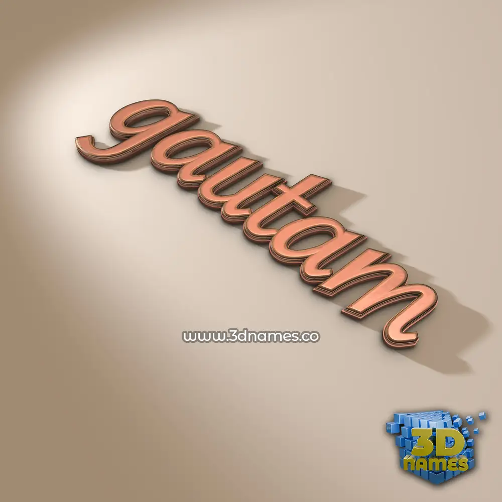 gautam in Rose Gold style - 3D name wallpaper