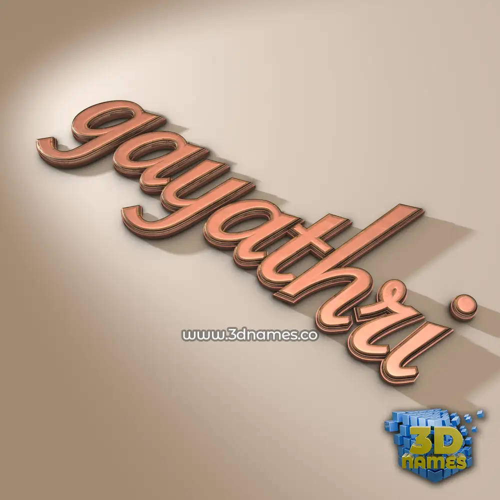 gayathri in Rose Gold style - 3D name wallpaper