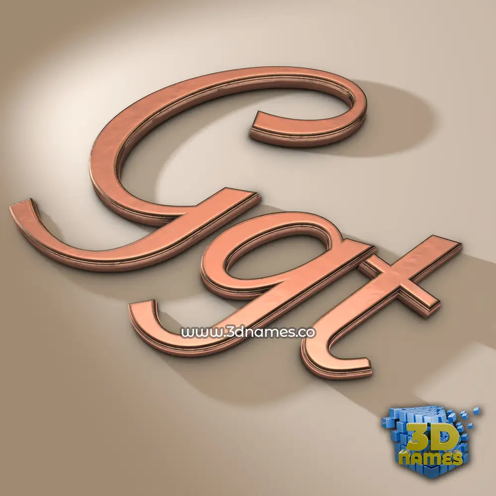 ggt in Rose Gold style - 3D name wallpaper