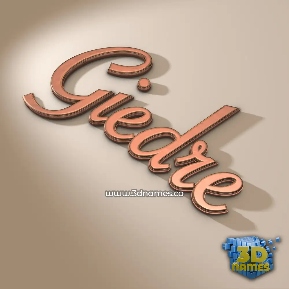 giedre in Rose Gold style - 3D name wallpaper