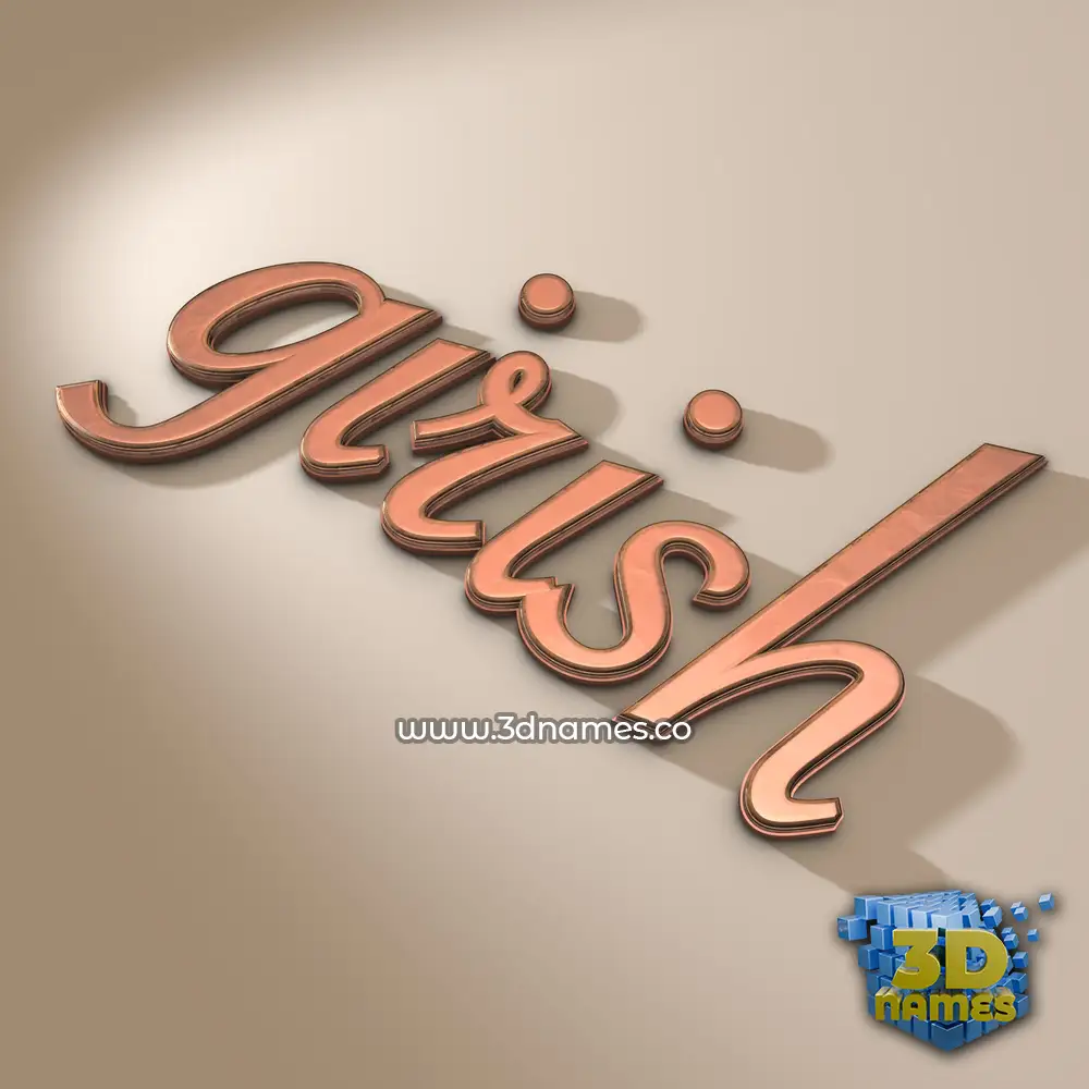 girish in Rose Gold style - 3D name wallpaper