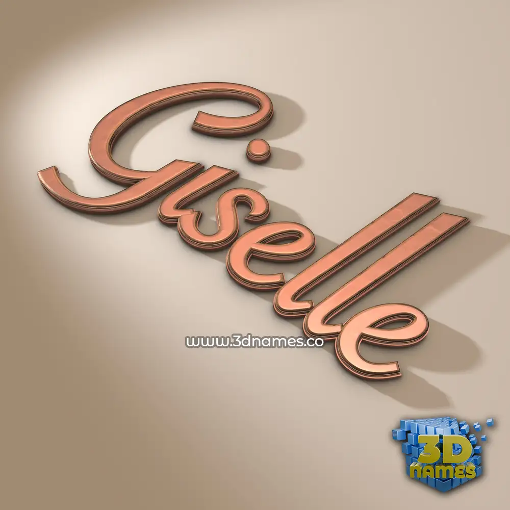 giselle in Rose Gold style - 3D name wallpaper