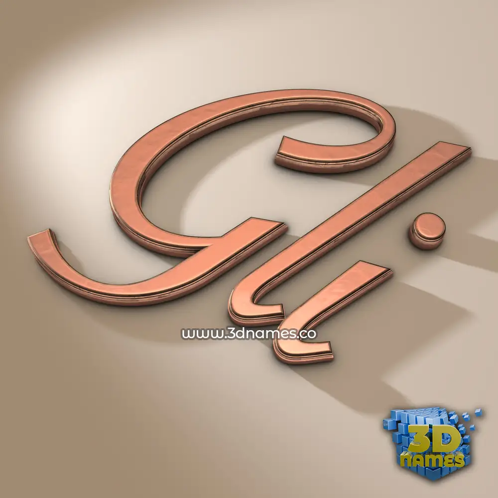 gli in Rose Gold style - 3D name wallpaper