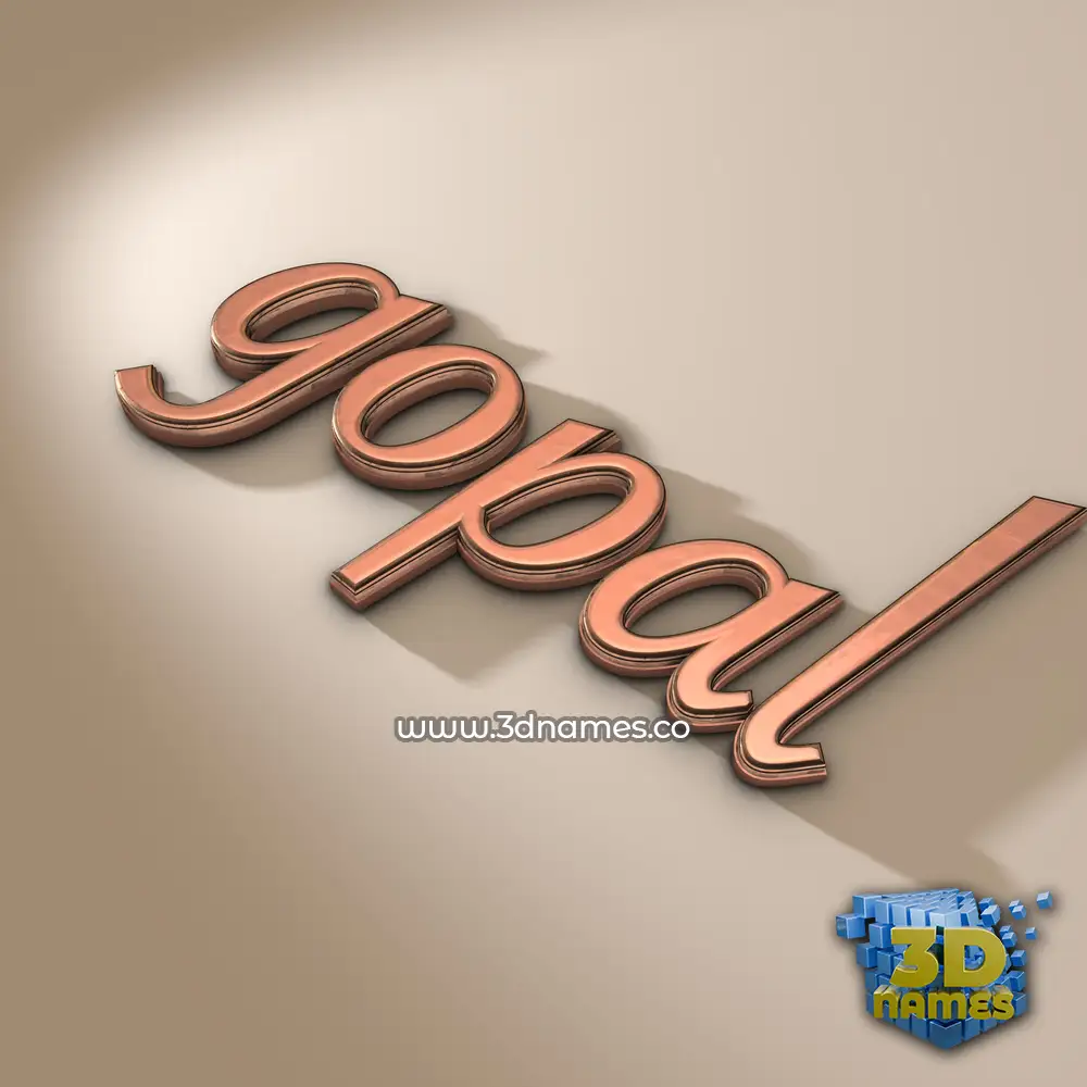 gopal in Rose Gold style - 3D name wallpaper