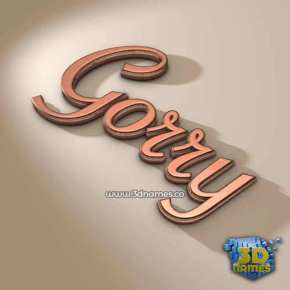 gorry in Rose Gold style - 3D name wallpaper