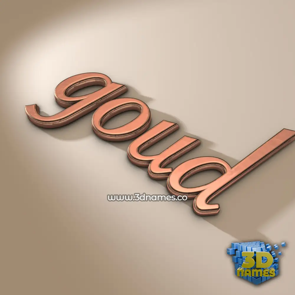 goud in Rose Gold style - 3D name wallpaper