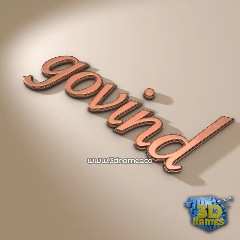 govind in Rose Gold style - 3D name wallpaper