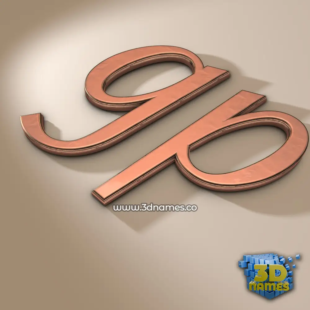 gp in Rose Gold style - 3D name wallpaper