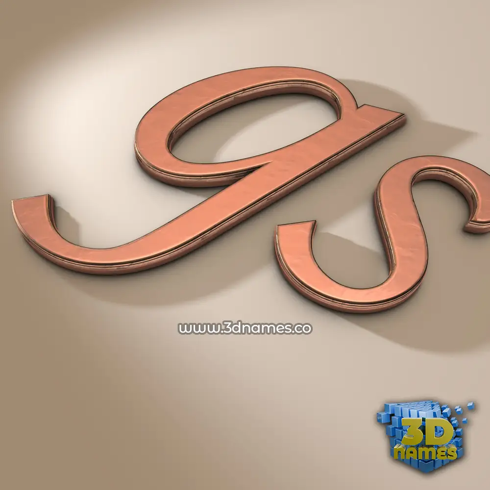 gs in Rose Gold style - 3D name wallpaper
