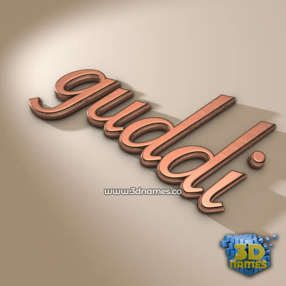 guddi in Rose Gold style - 3D name wallpaper