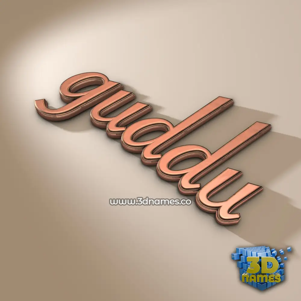 guddu in Rose Gold style - 3D name wallpaper