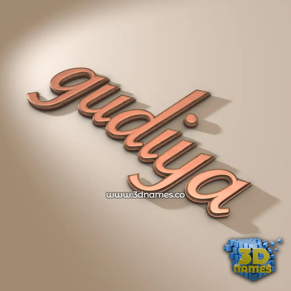 gudiya in Rose Gold style - 3D name wallpaper