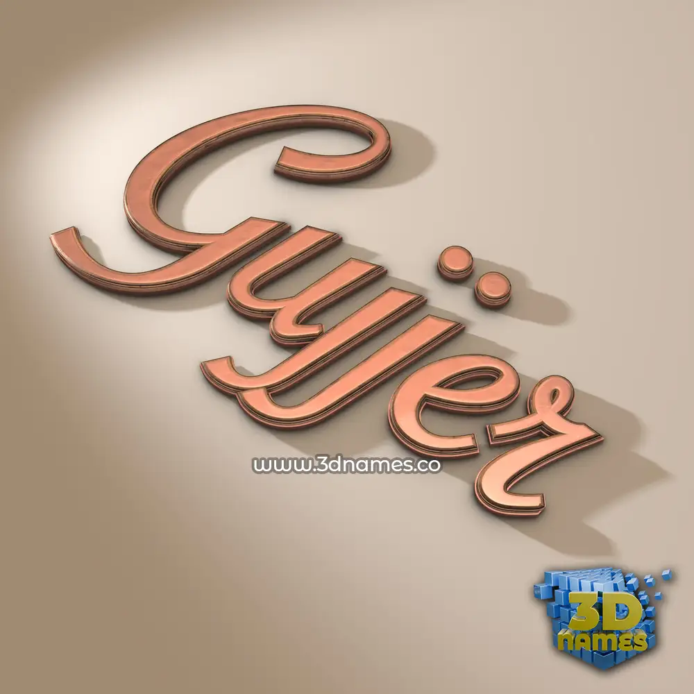 gujjer in Rose Gold style - 3D name wallpaper