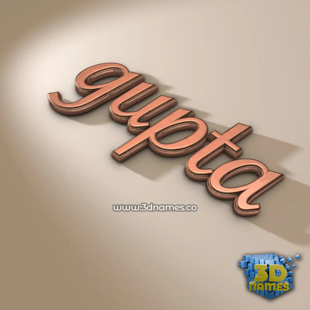 gupta in Rose Gold style - 3D name wallpaper