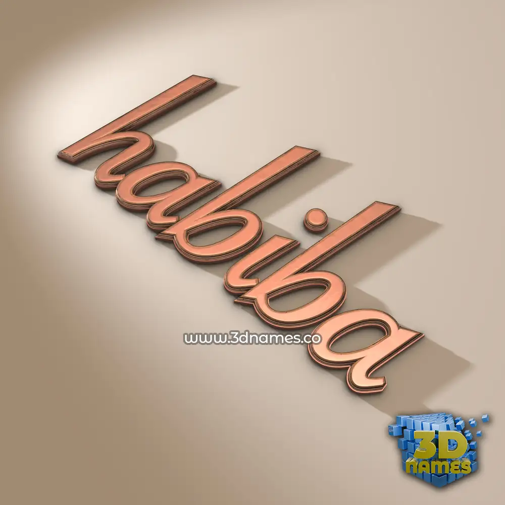 habiba in Rose Gold style - 3D name wallpaper