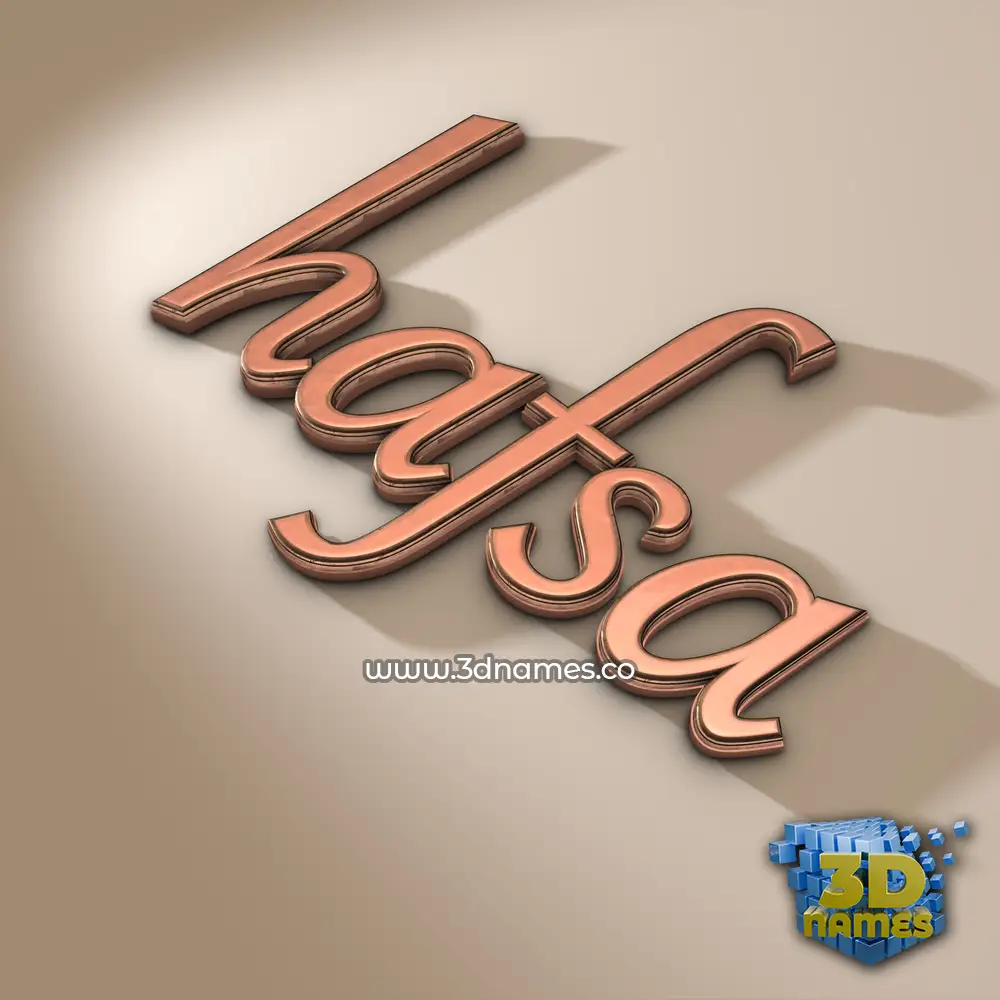 hafsa in Rose Gold style - 3D name wallpaper