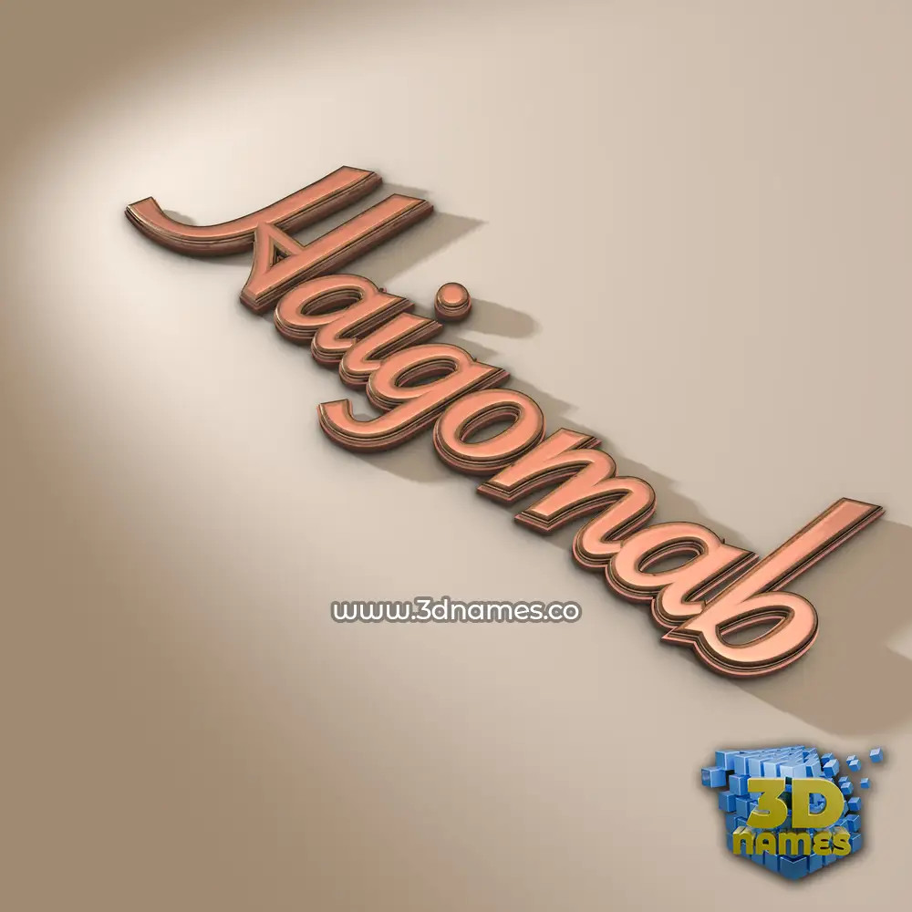haigomab in Rose Gold style - 3D name wallpaper