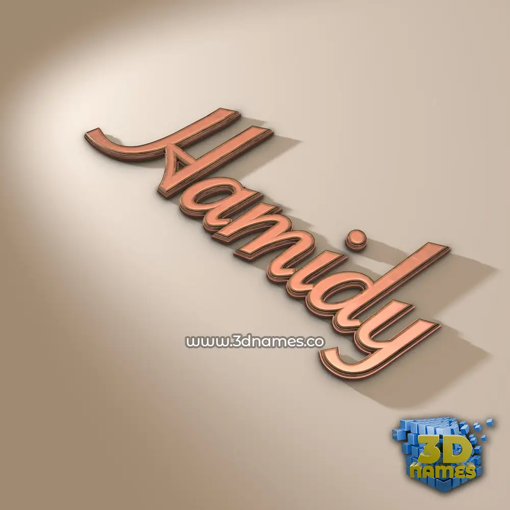 hamidy in Rose Gold style - 3D name wallpaper