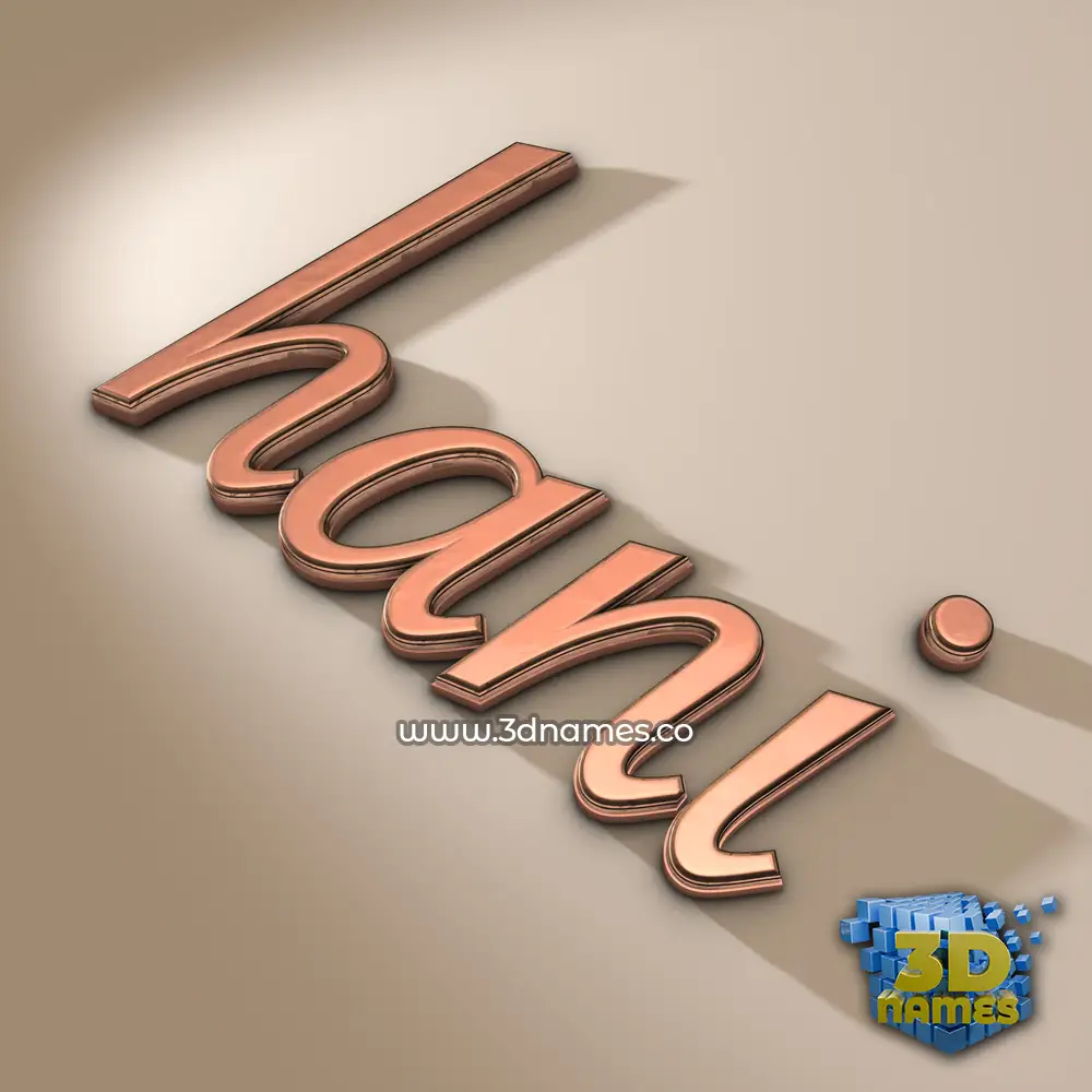 hani in Rose Gold style - 3D name wallpaper