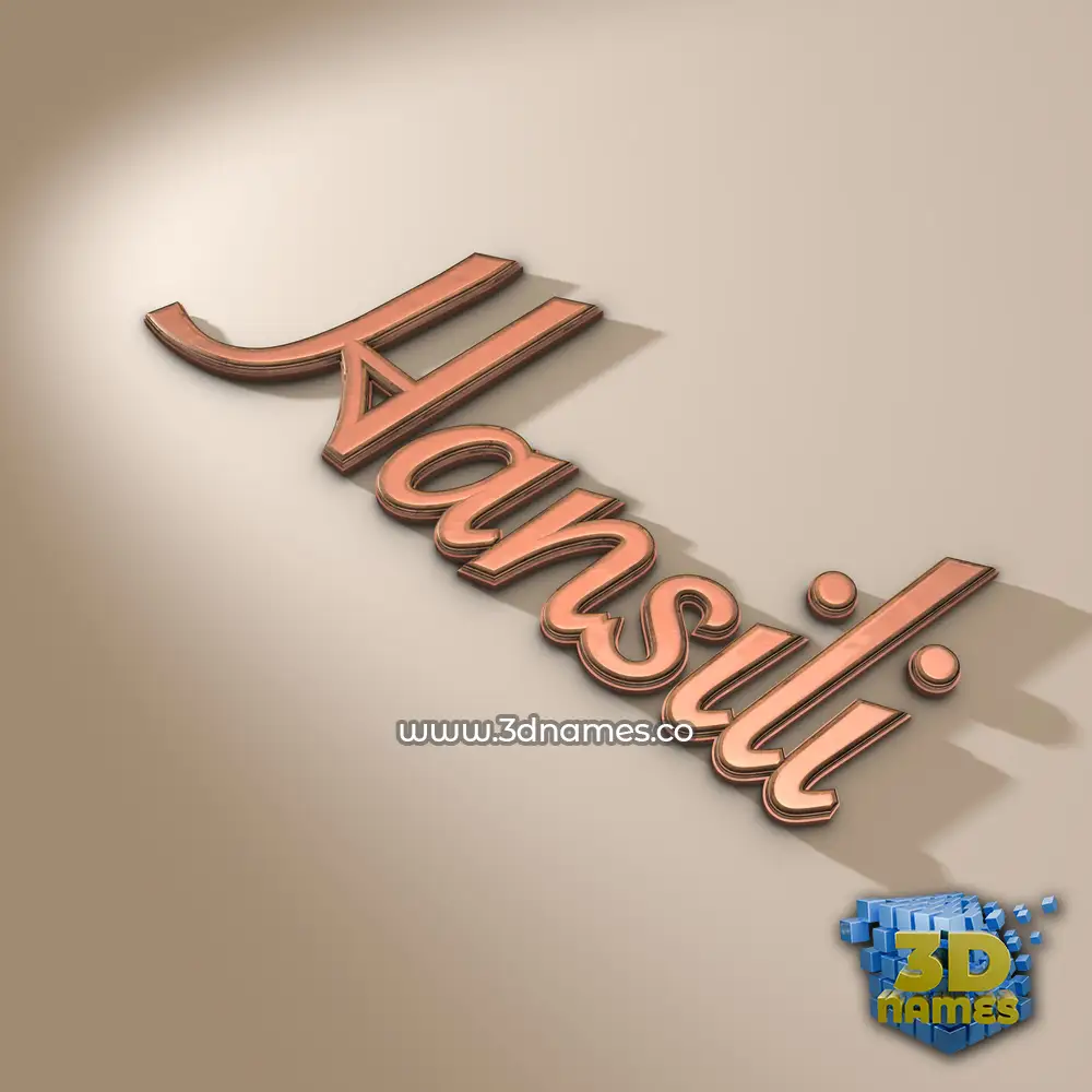 hansili in Rose Gold style - 3D name wallpaper