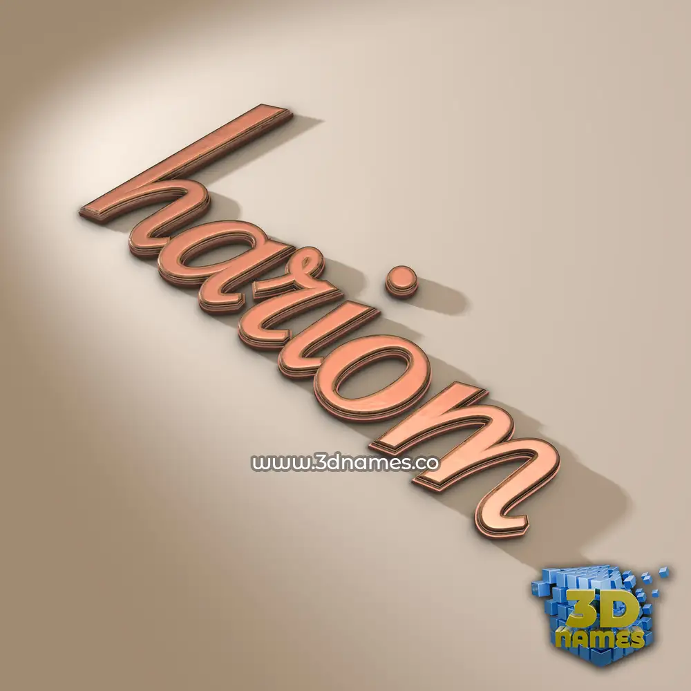 hariom in Rose Gold style - 3D name wallpaper