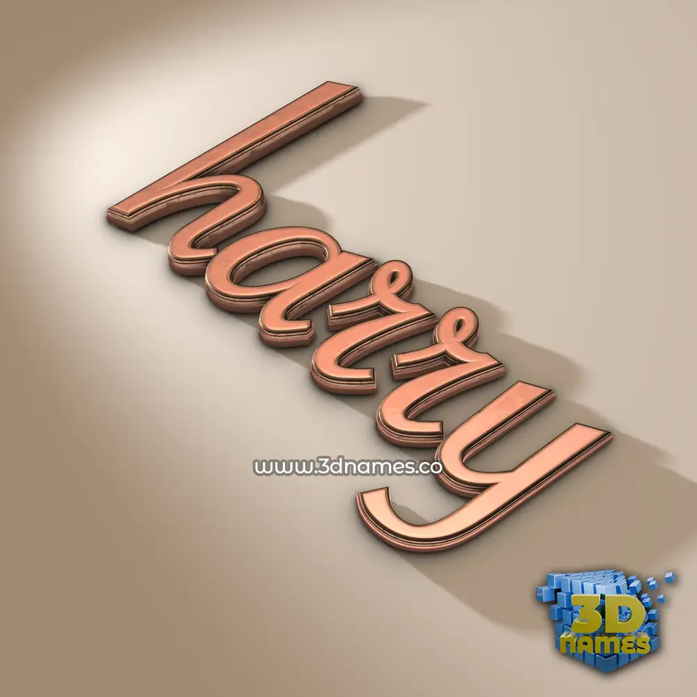 harry in Rose Gold style - 3D name wallpaper