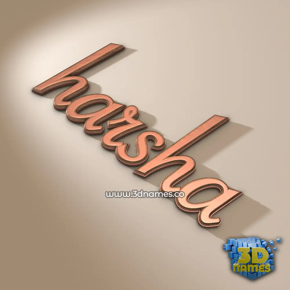 harsha in Rose Gold style - 3D name wallpaper