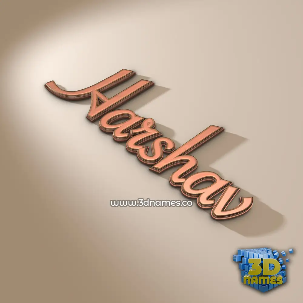 harshav in Rose Gold style - 3D name wallpaper