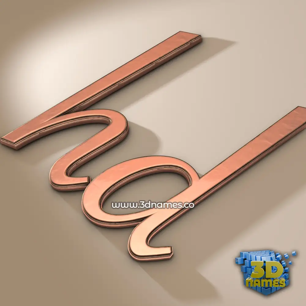 hd in Rose Gold style - 3D name wallpaper