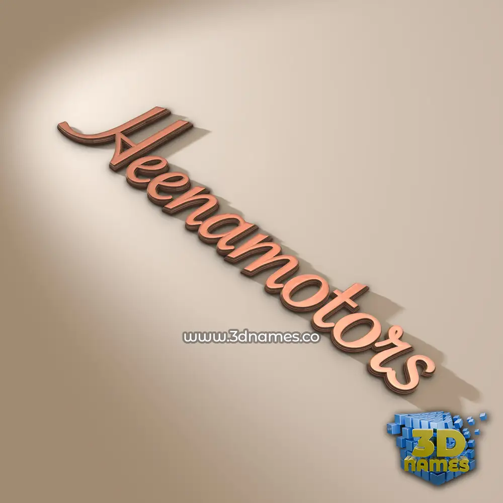 heenamotors in Rose Gold style - 3D name wallpaper