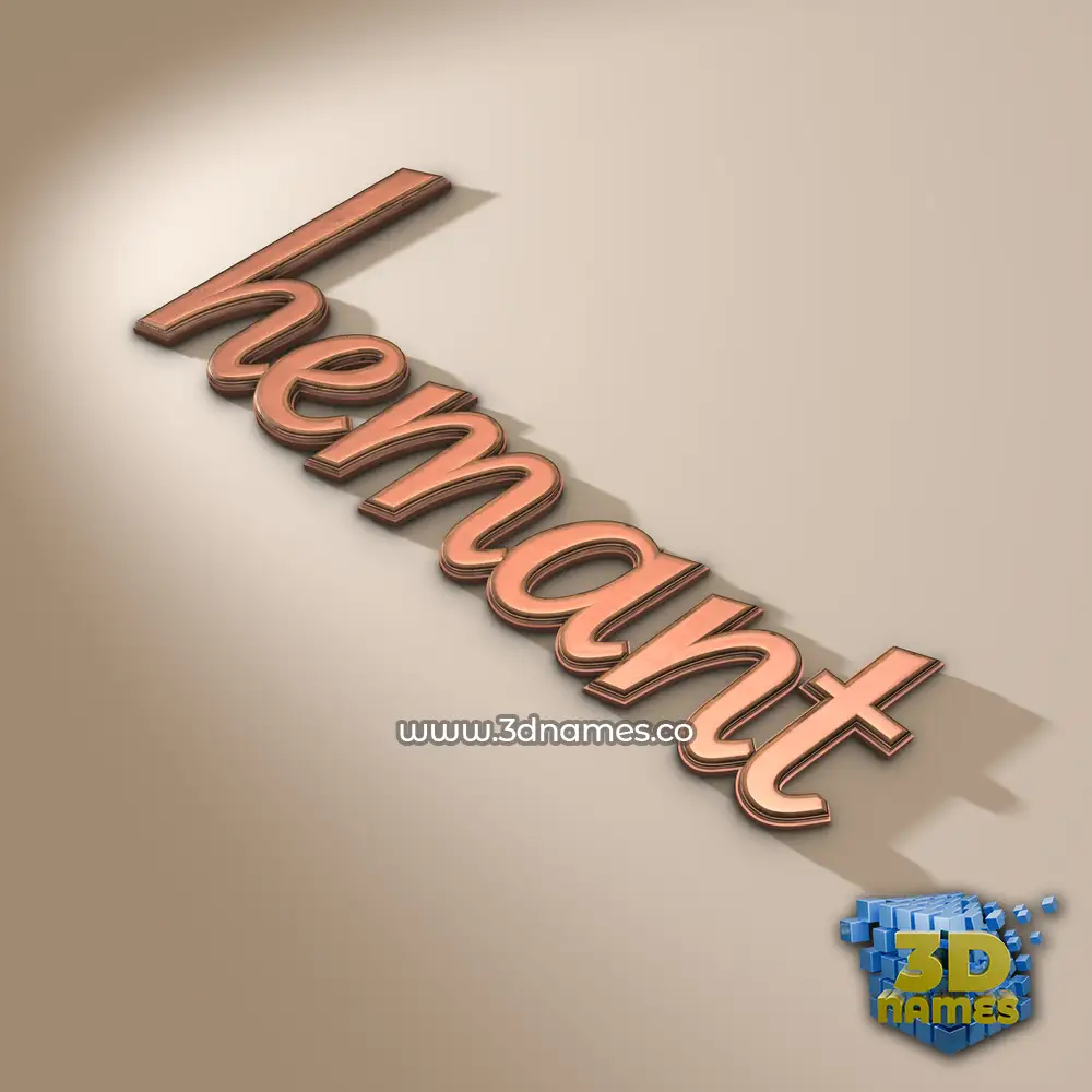 hemant in Rose Gold style - 3D name wallpaper
