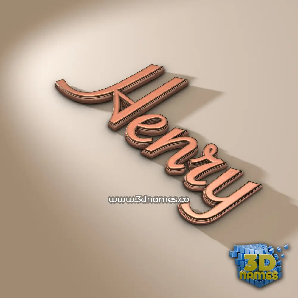 henry in Rose Gold style - 3D name wallpaper