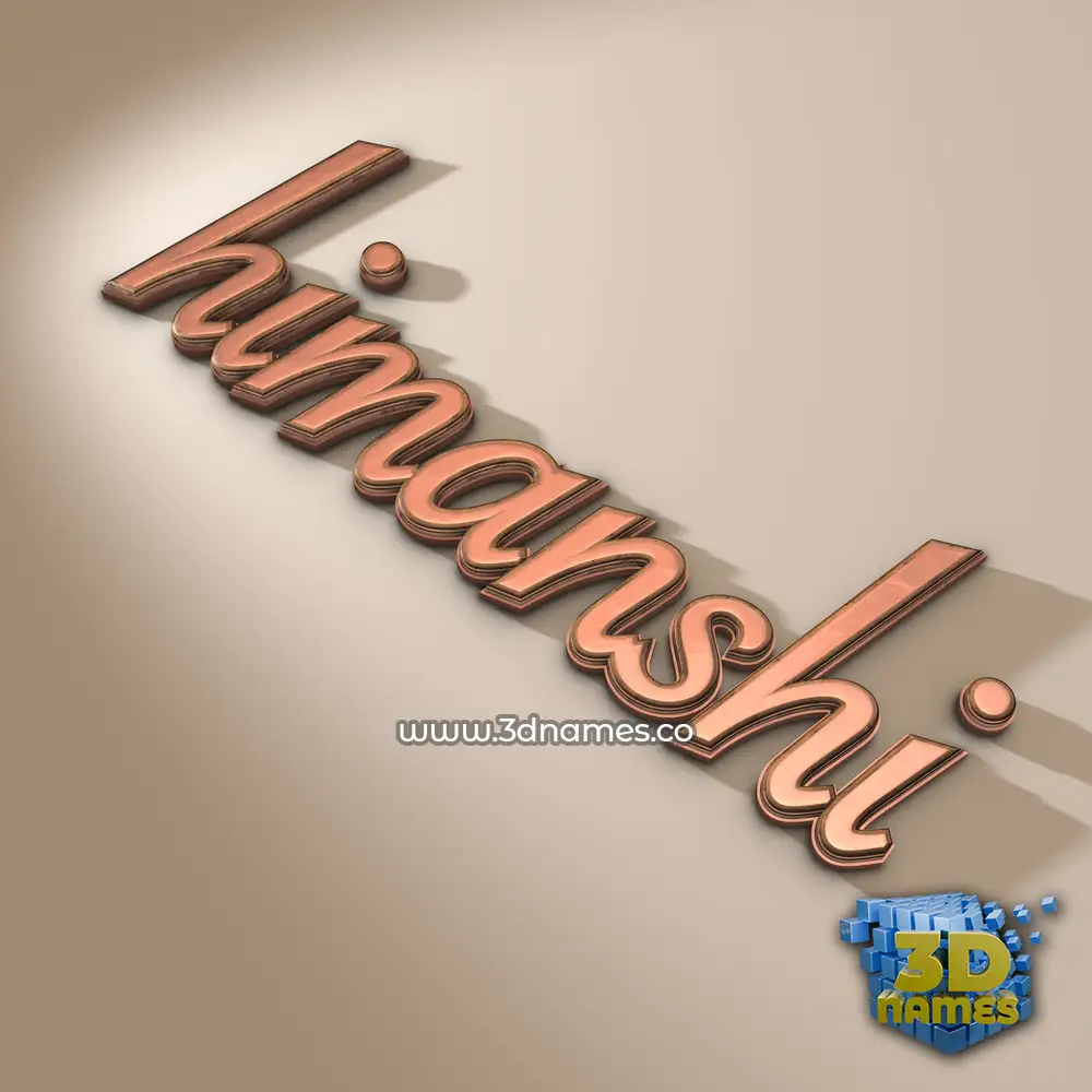 himanshi in Rose Gold style - 3D name wallpaper