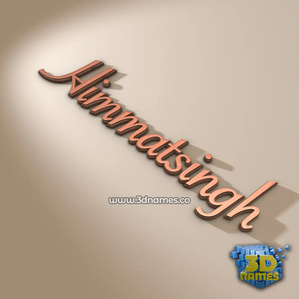 himmatsingh in Rose Gold style - 3D name wallpaper