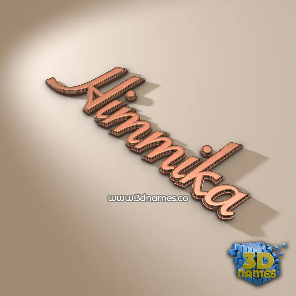 himmika in Rose Gold style - 3D name wallpaper