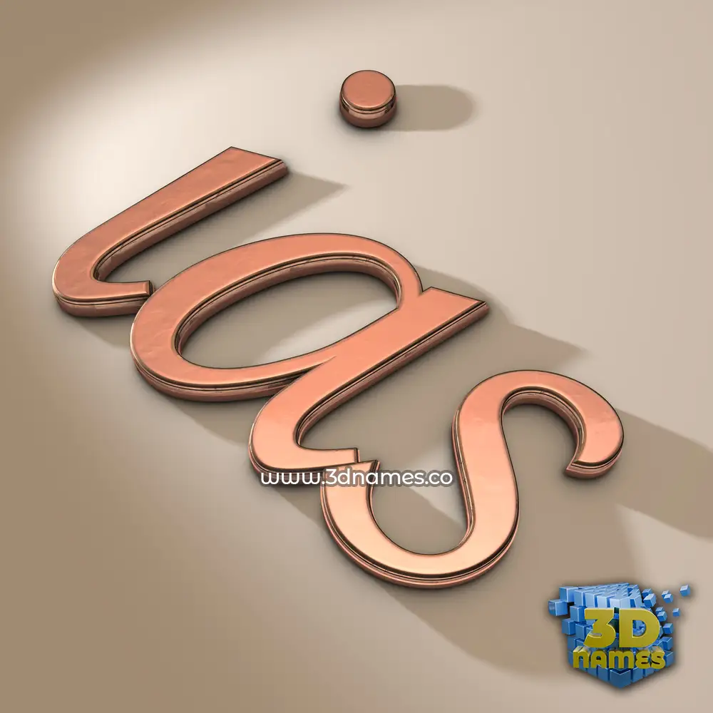 ias in Rose Gold style - 3D name wallpaper