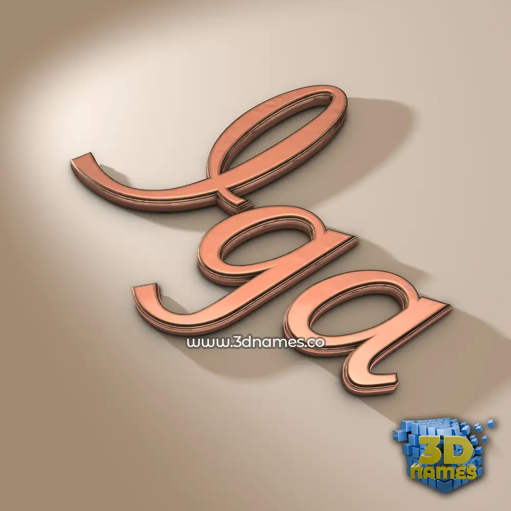 iga in Rose Gold style - 3D name wallpaper