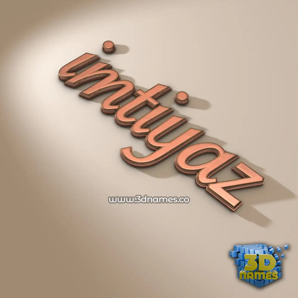 imtiyaz in Rose Gold style - 3D name wallpaper