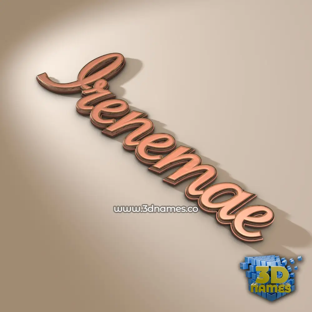 irenemae in Rose Gold style - 3D name wallpaper