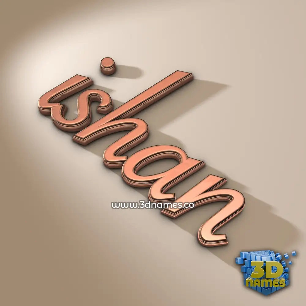 ishan in Rose Gold style - 3D name wallpaper