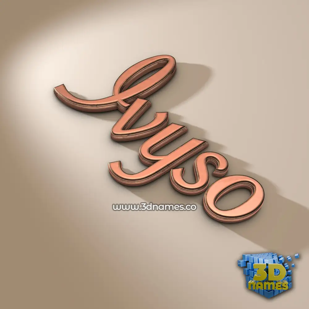ivyso in Rose Gold style - 3D name wallpaper