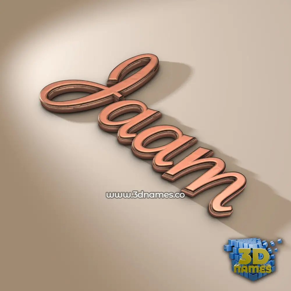 jaam in Rose Gold style - 3D name wallpaper