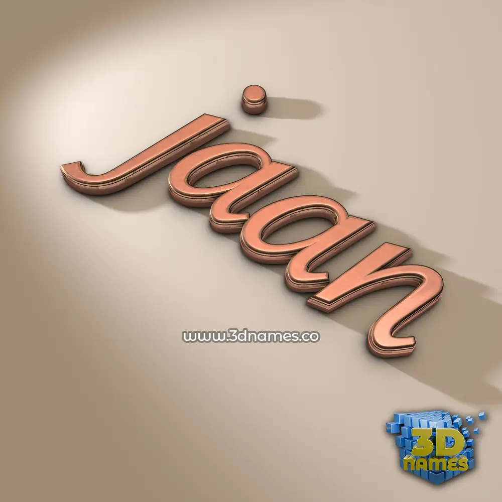jaan in Rose Gold style - 3D name wallpaper