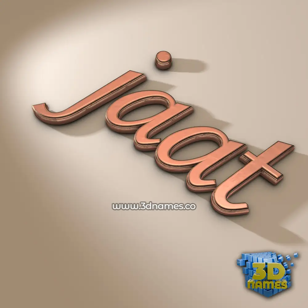jaat in Rose Gold style - 3D name wallpaper