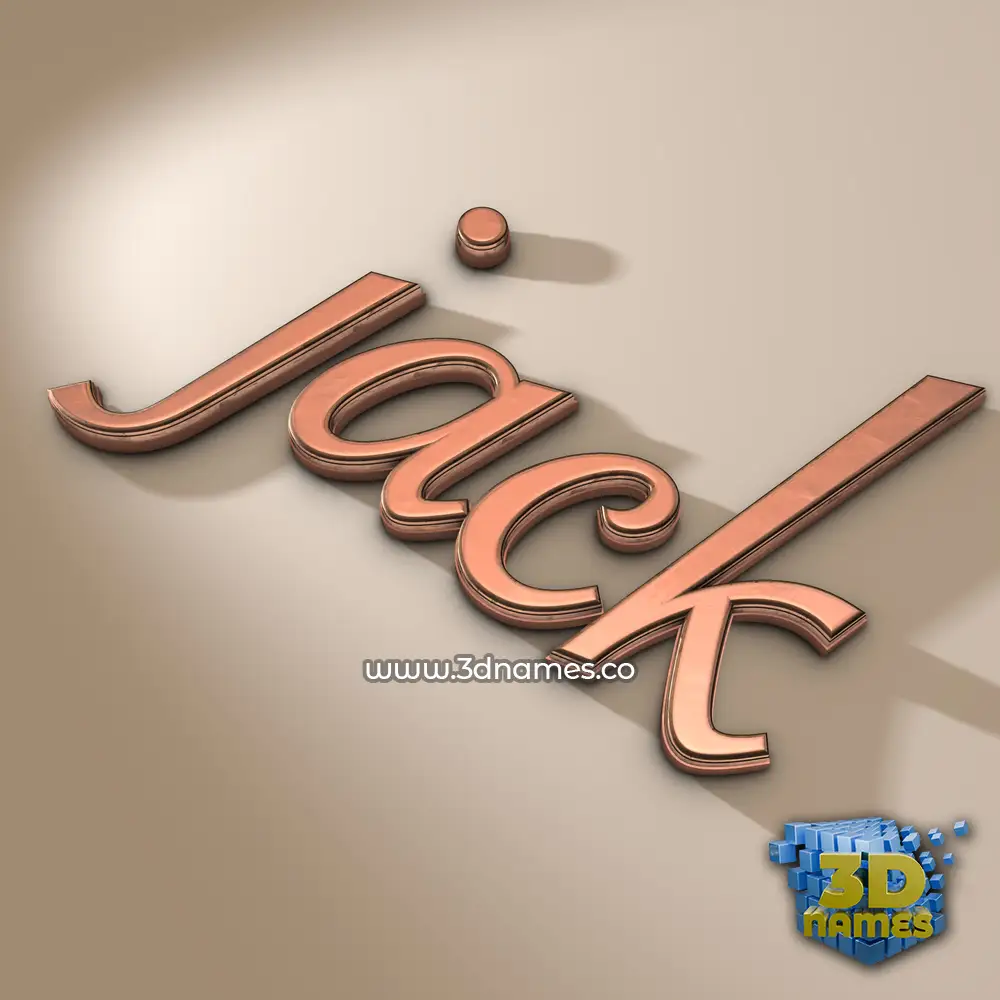 jack in Rose Gold style - 3D name wallpaper