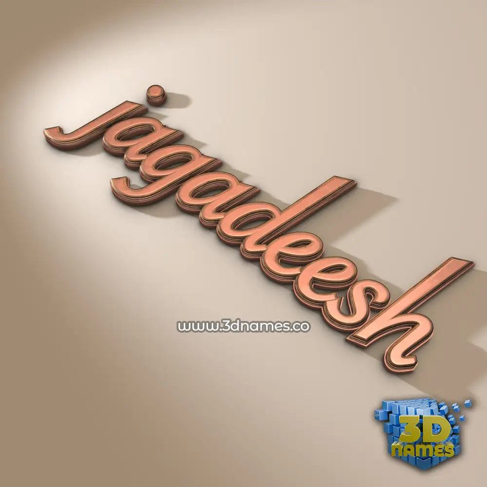 jagadeesh in Rose Gold style - 3D name wallpaper