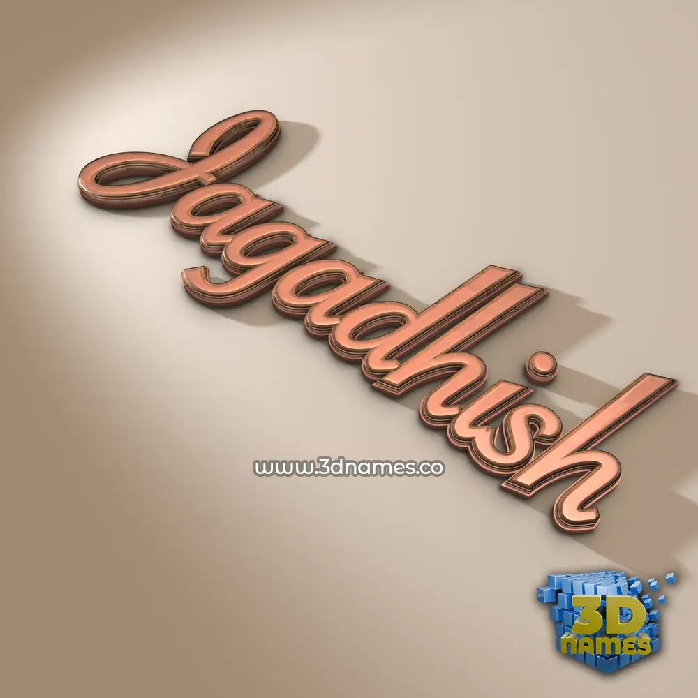 jagadhish in Rose Gold style - 3D name wallpaper